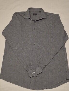 Kenneth Cole Reaction Men's Gray Micro-Pattern Dress Shirt